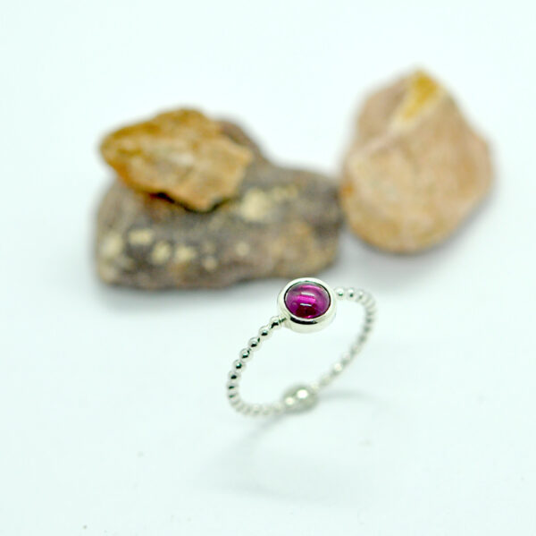 Bague Argent Grenat Rhodolite